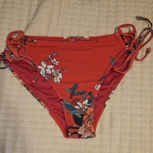 Floral Bikini Bottom with Side Ties